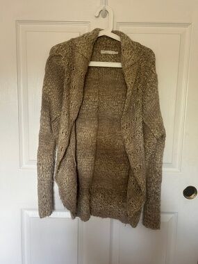 Prana Open-Front Knit Cardigan - Beige Brown